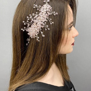 パウダーデレンブライダルクラウンとヘアアクセサリー花嫁、結婚式、ブライダルアクセサリー、ビーズアクセサリー、ヘアアクセサリー、セレモニー、バックル、テープ、クライ