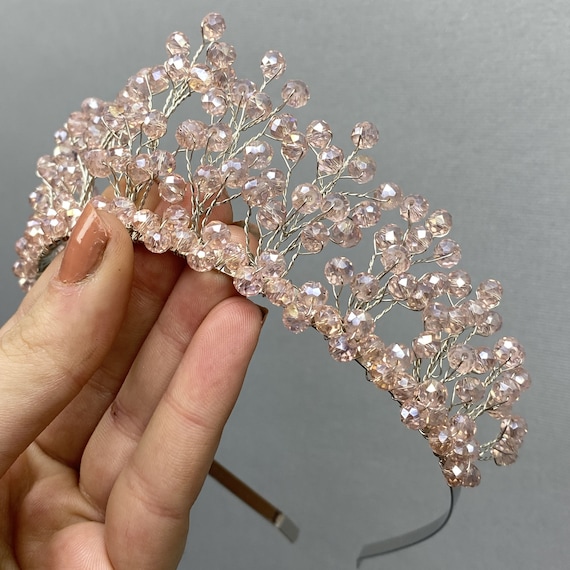 Kisshine Braut-Diadem Aus Kristall & Strass – Goldene Hochzeitskrone Für Bräute & Besondere Anlässe