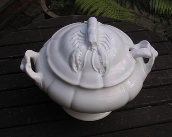white ceramic tureen