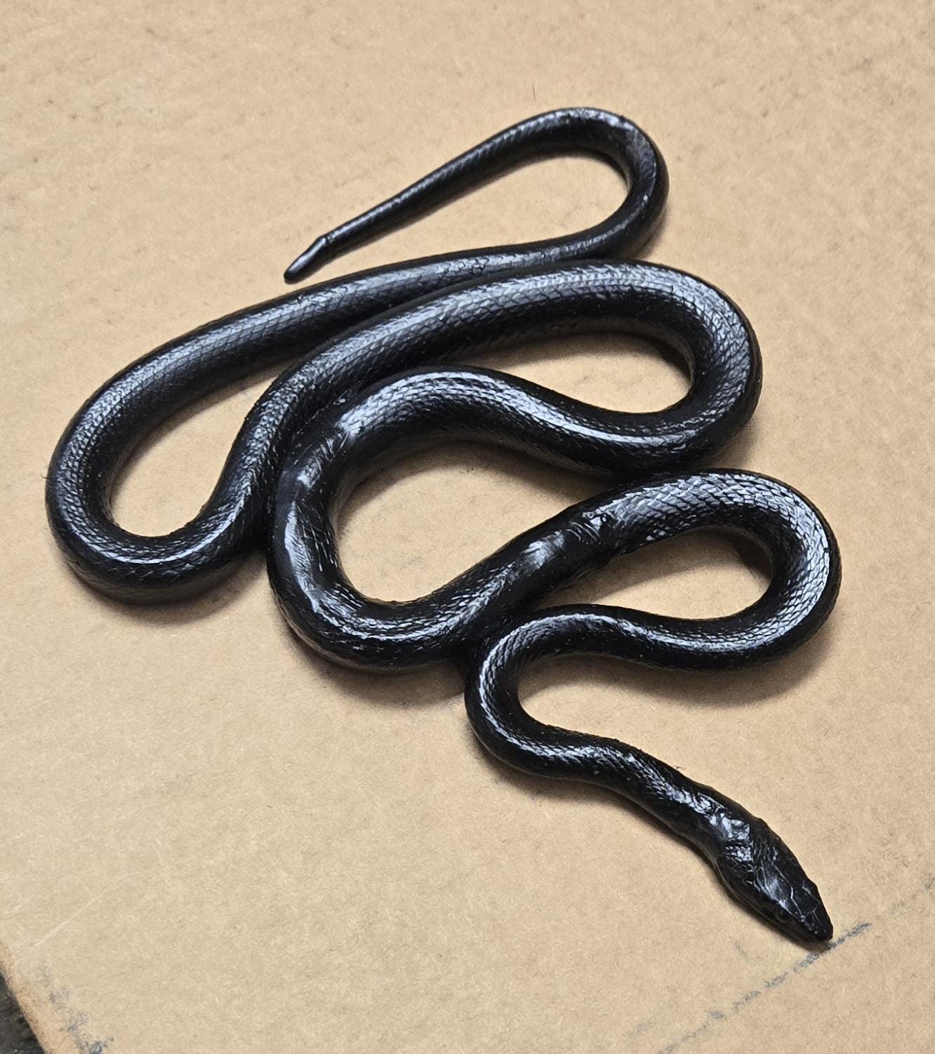 Black Snake Reproduction Taxidermy Reptile Replica Mount Halloween