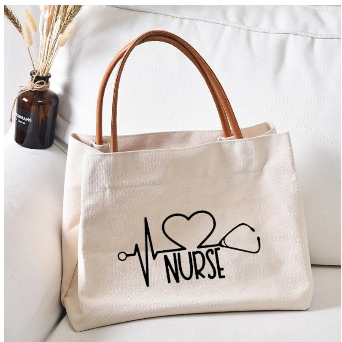 Nurse Canvas Tote Bag Gift for Nurse Nursing Printed Work Bag Etsy