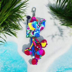 Colorful Handmade Elephant Keychain and Bag Charm | Lucky Charm | Boho Elephant Ornement | Ethnic Accessoires | Boho Charm | Elephant Charm