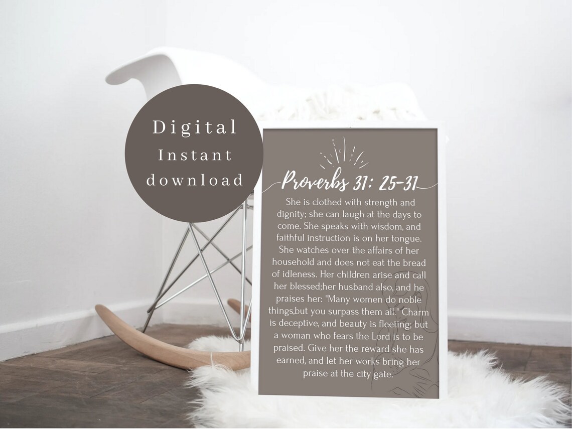 Proverbs 312531 A Greatness of a Mother Bible Verse Etsy