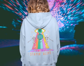 Skeleton Hoodie Dancing Skeleton Dancing Skeletons Skeleton Sweatshirt Halloween Hoodie Aesthetic Hoodie Retro Halloween Spooky Sweatshirt