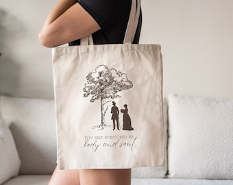 Jane Austen Geschenke Pride and Prejudice Bookish Merch Jane Austen Einkaufstasche Einkaufstasche Light Academia Mr Darcy Bookish Tote Bag