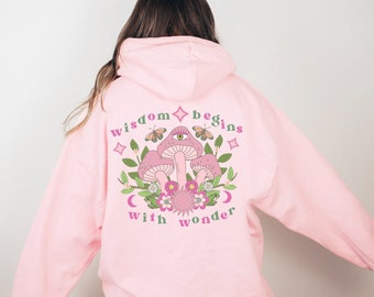 Mushroom Hoodie Kikker Hoodie Butterfly Hoodie Magic Mushroom Witchy Hoodie Moth Hoodie Moon Hoodie Retro Hoodie Alt Kleding Esthetische Hoodie