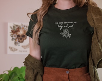Orgulho e preconceito jane austen presentes escuro academia camisa jane austen camisa luz academia bookish merch academia roupas livro clube presentes