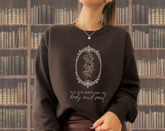 Jane Austen Gifts Pride and Prejudice Dark Academia Light Academia Bookish Sweatshirt Mr Darcy Book Sweatshirt Aesthetic Clothes Jane Austin
