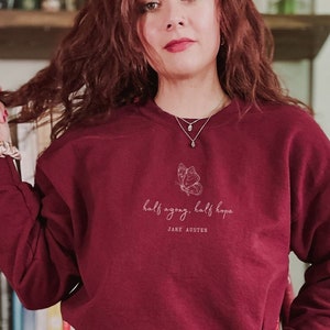 Jane Austen Gifts Dark Academia Light Academia Bookish Sweatshirt Dark Cottagecore Persuasion Book Sweatshirt Aesthetic Clothes Jane Austin