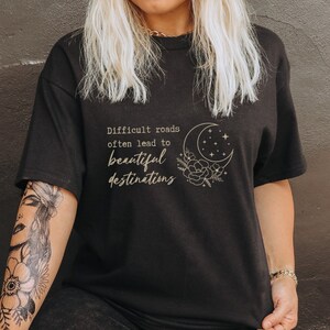Mentalidad de crecimiento Camisa Mística Camisa Celestial Camisa Vibraciones Positivas Camisa Luna Tshirt Fairycore Ropa Camisa Optimist Camisa Buena Energía