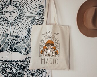 Mushroom Bag Tote Bag Aesthetic Aesthetic Tote Bag Cottagecore Bag Mushroom Tote Bag Nature Tote Bag Trendy Tote Bag Evil Eye Tote Bag