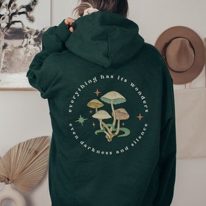 Mushroom Hoodie Fairycore Clothing Folklore Sweatshirt Mushroom Sweatshirt Cottagecore Hoodie Bookish Sweatshirt Oscar Wilde Brown Hoodie