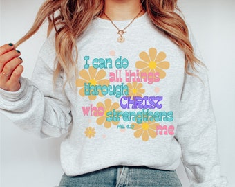 Jesus Sweatshirt Christian Sweatshirt Christian Crewneck Christian Apparel Vertrauen in den Herrn Jesus Apparel Ästhetische Kleidung Christian Merch