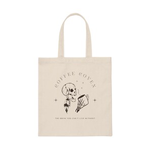 Tote Bag Aesthetic Halloween Tote Bag Halloween Tote Skull Tote Bag Bookish Tote Bag Dark Academia Tote Bag Aesthetic Tote Bag Halloween Bag image 2