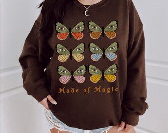 Sudadera Mariposa Sudadera Bruja Sudadera Positiva Y2K Sudadera Polilla Sudadera Pastel Sudadera Estética Ropa Estética