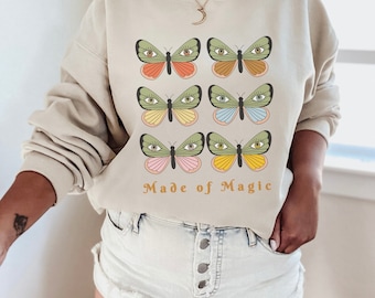 Sudadera Mariposa Sudadera Bruja Sudadera Positiva Y2K Sudadera Polilla Sudadera Pastel Sudadera Estética Ropa Estética