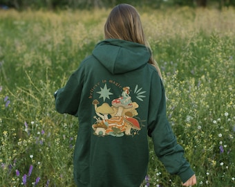 Fairycore Clothing Frog Hoodie Mushroom Hoodie Mushroom Sweatshirt Frog Sweatshirt Cottagecore Hoodie Aesthetic Hoodie Trendy Hoodie
