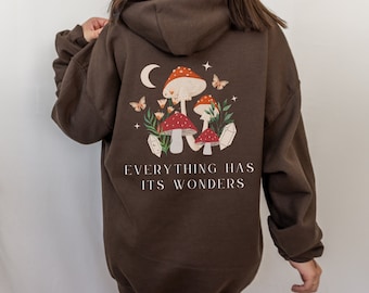 Mushroom Hoodie Fairycore Abbigliamento Fungo Felpa Cottagecore Felpa con cappuccio Falena Felpa con cappuccio Moon Felpa con cappuccio Estetica Felpa con cappuccio Oscar Wilde Alla moda Felpa con cappuccio