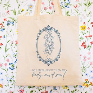 Mr Darcy Pride and Prejudice Jane Austen Gifts Tote Bag Aesthetic Tote Bag Light Academia Gifts for Writers Book Lovers Gifts Bookish Merch