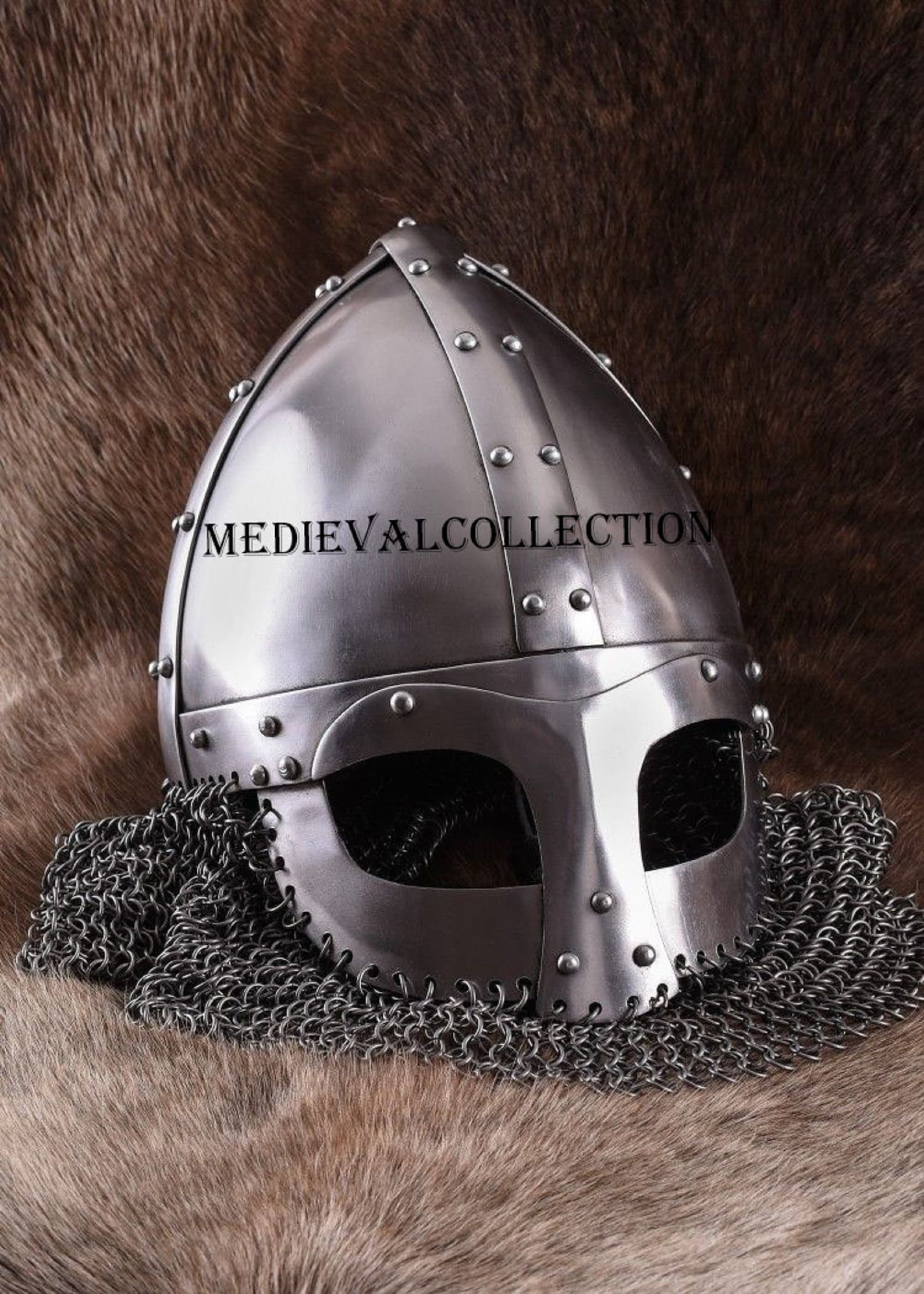 Medieval Chainmail Viking Chain Mail Helmet SCA LARP Armor Etsy Ireland
