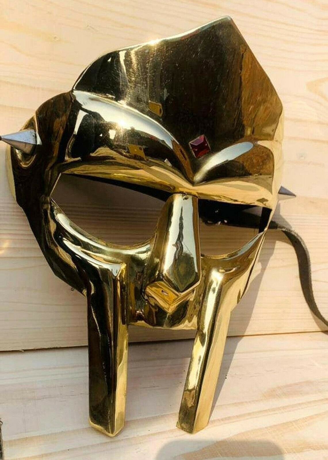 MF Doom Gladiator Mask Mad-villain Golden Finish Brass Face - Etsy UK