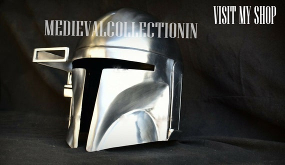 Medieval Steel Metal Mandalorian Helmet Liner Chin Strap For LARP Gift Items 