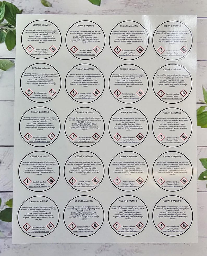 CLP Labels, Candle Stickers, Diffuser Labels, Ingredient Labels, Custom ...