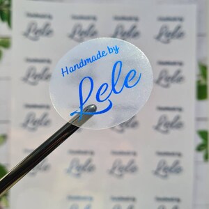 Transparent Foiled Personalised Logo Stickers, Foil Stickers, Gold Foil ...