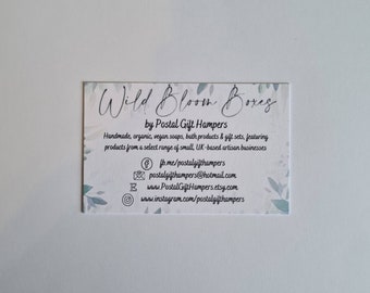 Personalized Matte Business Cards: Custom Logo, Handmade