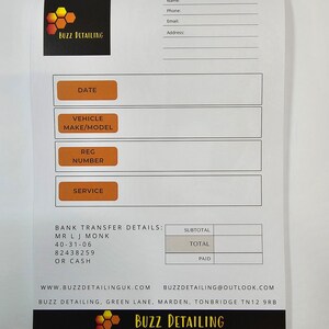 Kladblok voor zakelijke bestelformulieren, briefpapier voor kleine bedrijven, schattig notitieblok, handgemaakt, ordertracker, op maat gemaakt notitieblok, eenvoudig te scheuren notitieblok
