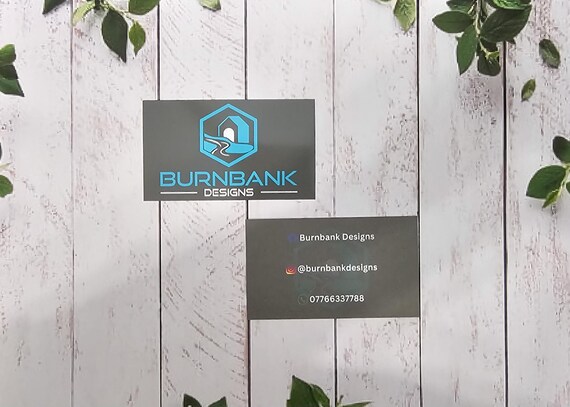 Personalised Business Cards: 300gsm Gloss front with matt back Finish, custom design