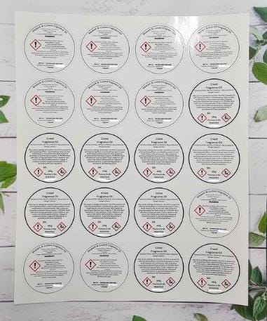 CLP Labels, Candle Stickers, Diffuser Labels, Ingredient Labels, Custom ...