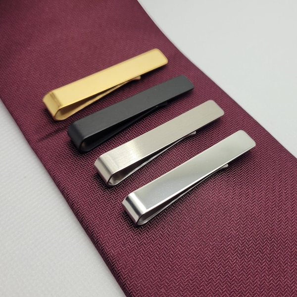 Personalized Tie Clip - Engraved Tie Bar - Custom Father's Day & Wedding Gift