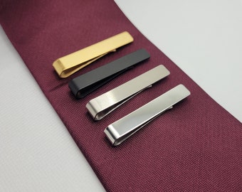 Personalized Tie Clip - Engraved Tie Bar - Custom Grooms & Wedding Gift