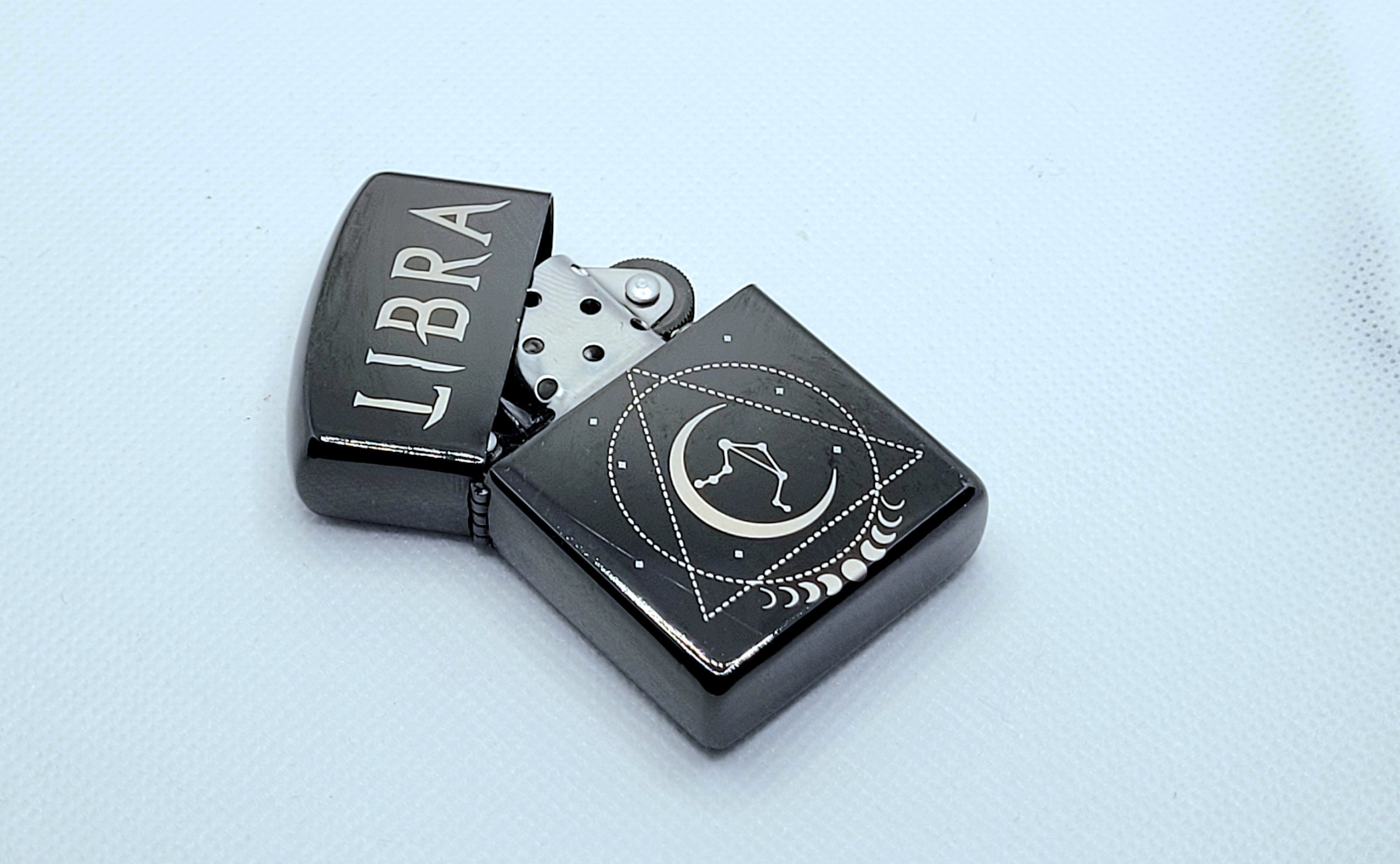 FREE ENGRAVING Libra Star Sign Birthday Engraved Lighter With Gift Box 