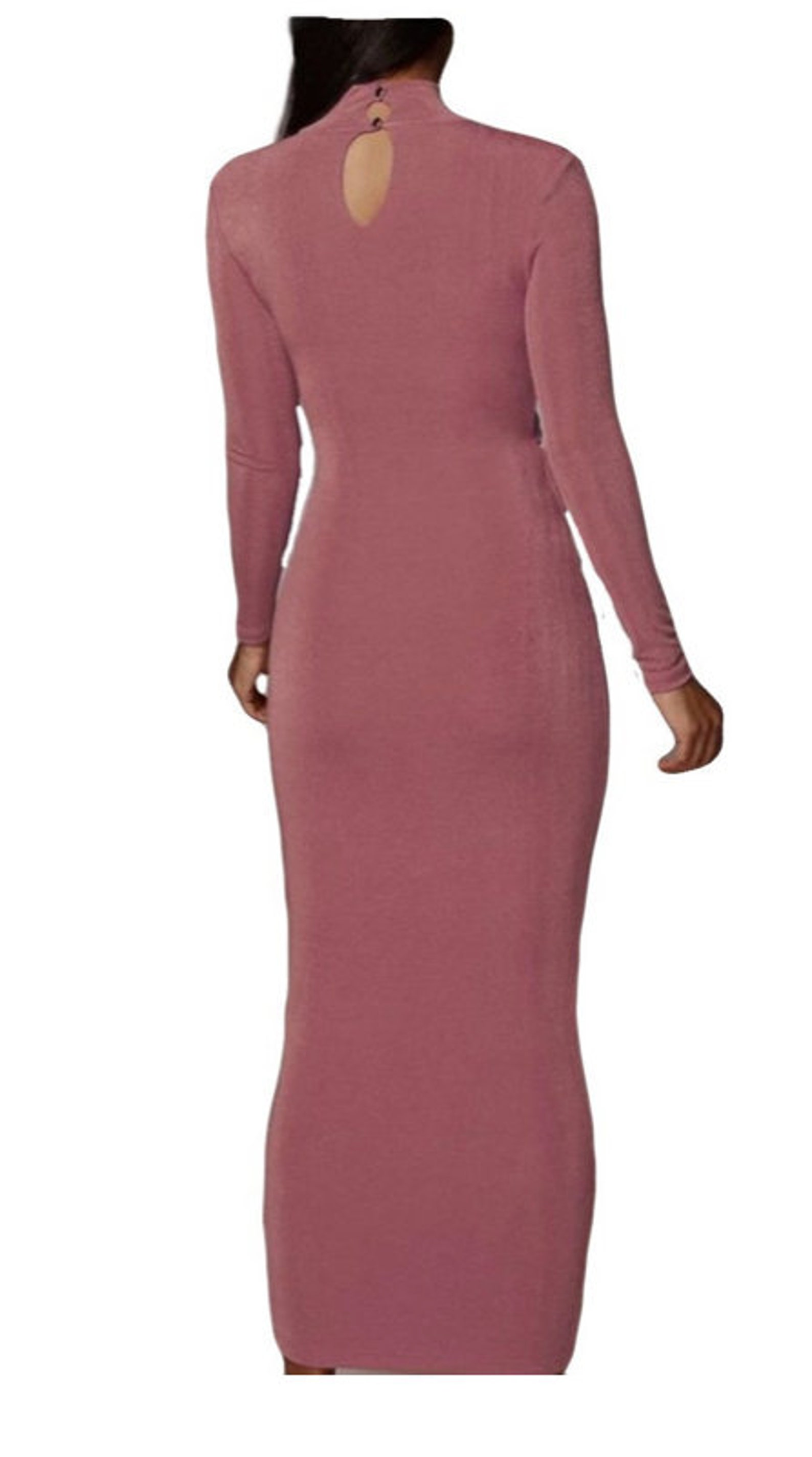 Blush Long Sleeve Fitted Dress Etsy