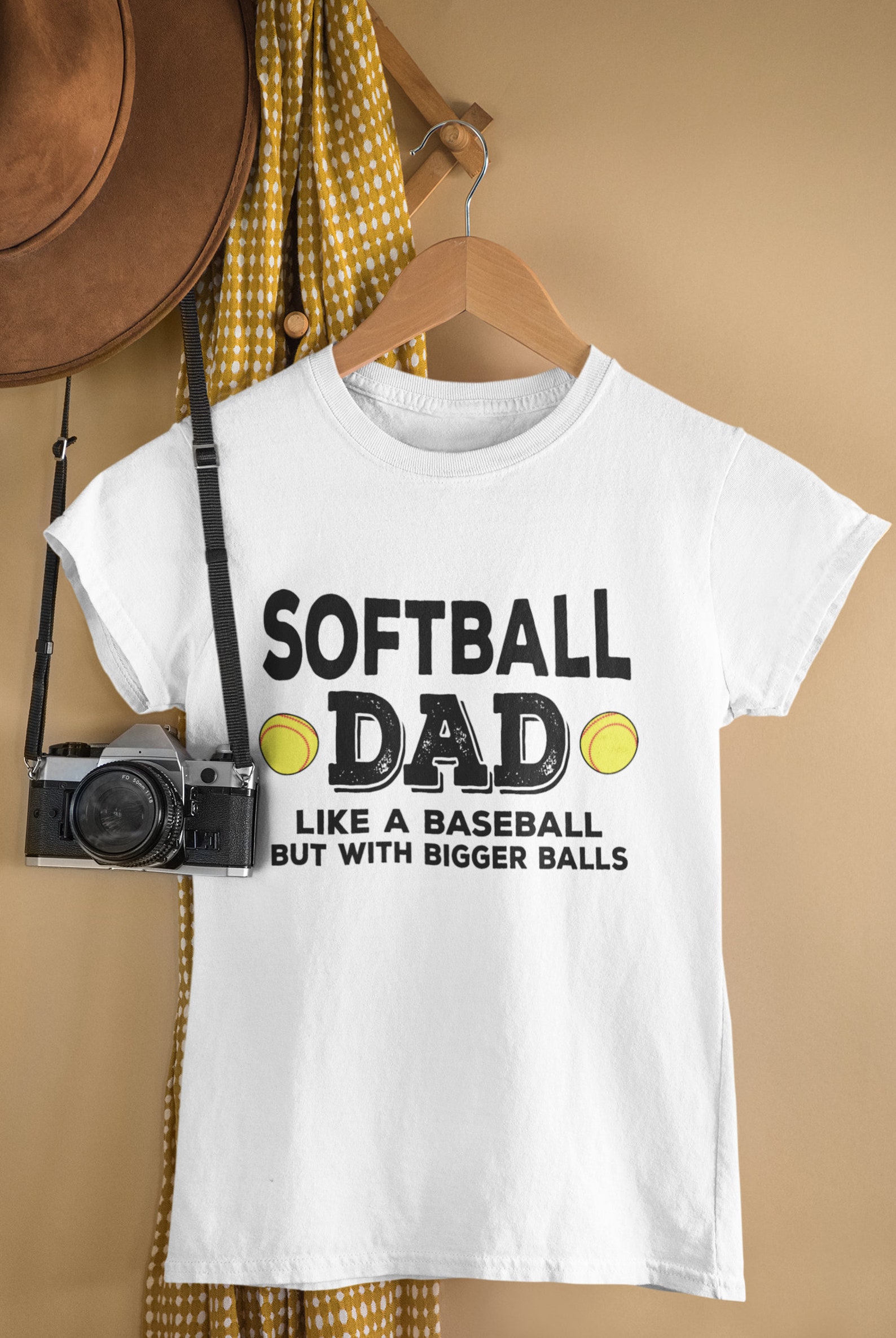 Dad SVG, Softball Dad Like a Baseball Dad but With Bigger Balls SVG