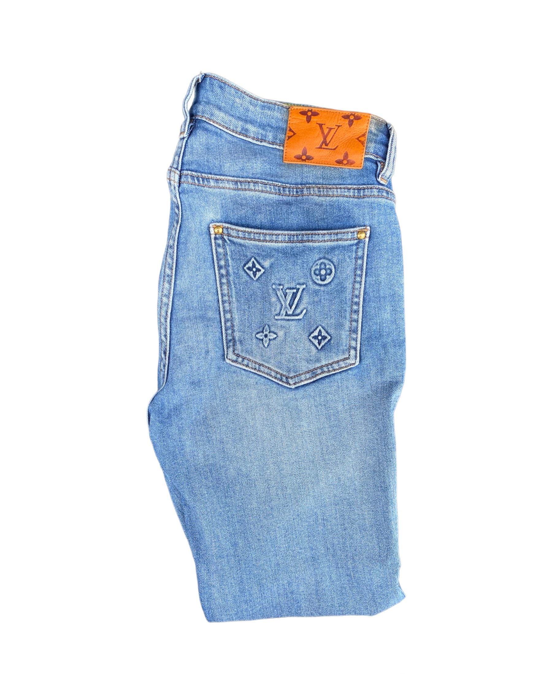 Louis Vuitton Denim Carpenter Shorts Blue Men's - US