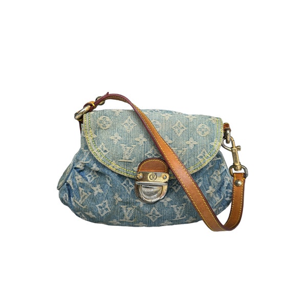 Vintage Y2K Louis Vuitton Denim Mini Pleaty Shoulder Bag