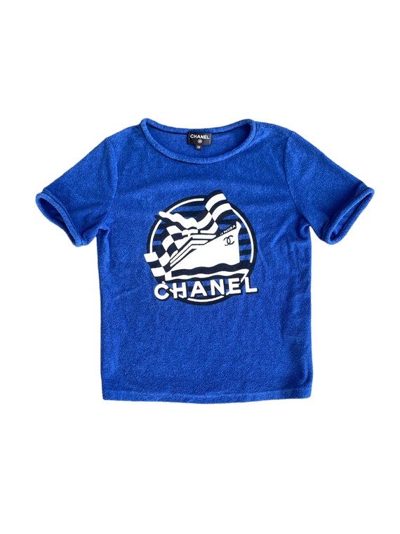Tops Chanel Chanel Black Cotton Long Sleeve Pharrell Wish List Tee Shirt