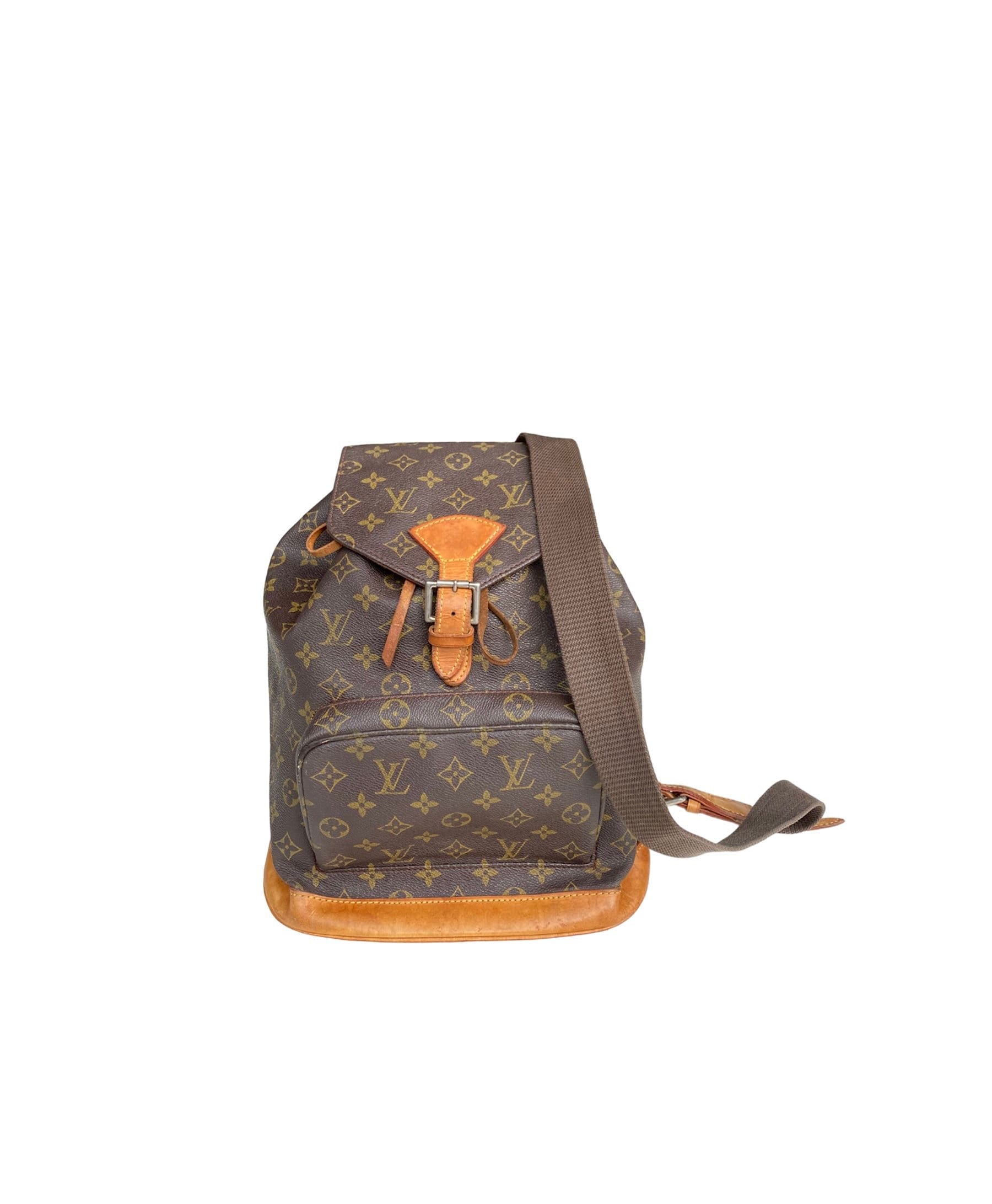 LOUIS VUITTON Brown Monogram Vintage Montsouris Bagpack GM