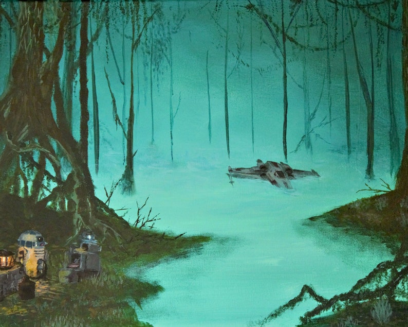 Dagobah Swamp Original Art Print / Poster Etsy