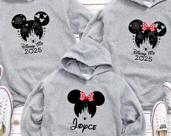 Custom Disney Vacation 2025 Hoodie, Disney Couple Hoodie, Disney Family Hoodie, Disneyworld Hoodie, Disney Trip 2025 Hoodie