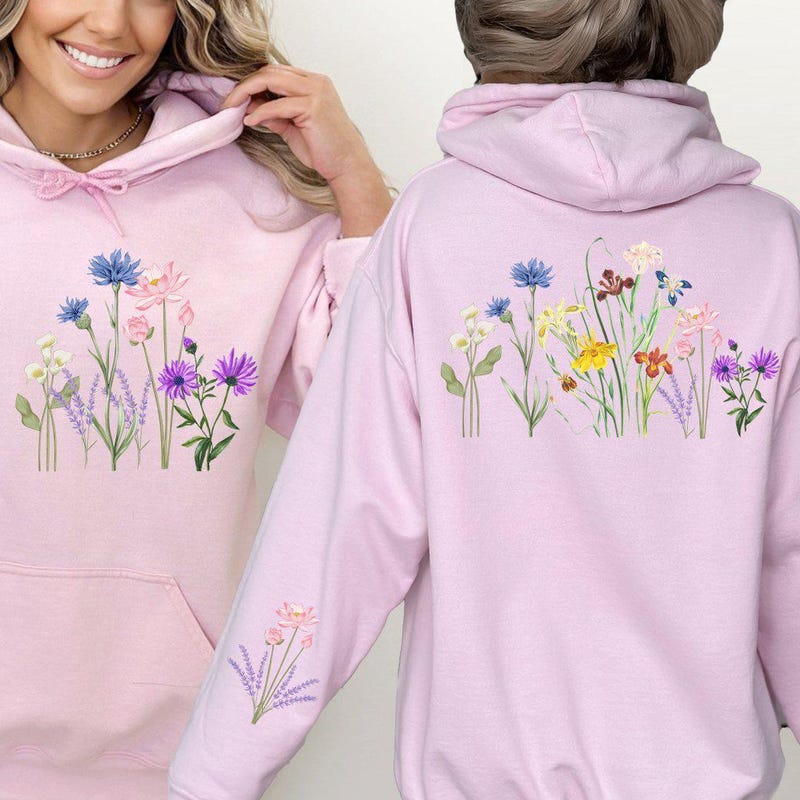 Flower Hoodie - Etsy