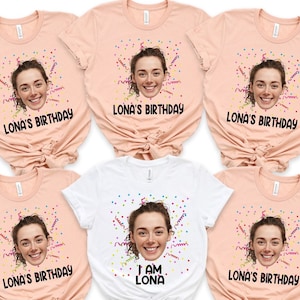 Face Shirt, Custom Face Birthday Shirt, Custom Photo Shirt, Funny Birthday Matching Shirt, Birthday Photo Shirt, Birthday Party Group Shirt
