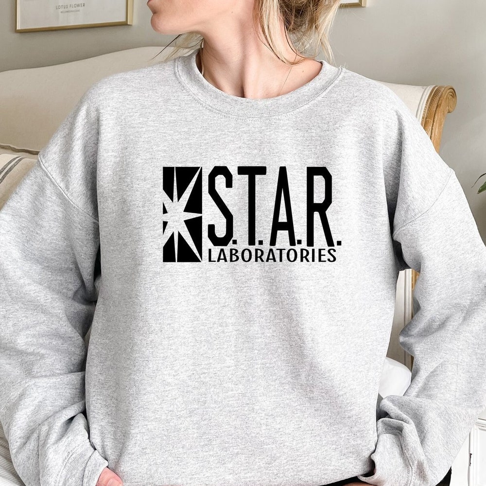 S.T.A.R. Laboratories Sweatshirt, Lab Tech Sweatshirt, Technology Sweatshirt, The Flash Sweatshirt, Lightning Sweatshirt, Science Sweatshirt Shirtless Design