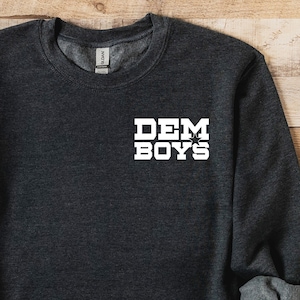 Dem Boys Dallas Football Pocket Sweatshirt, Dallas Cowboys Minimalist Sweatshirt, Game Day Gifts, Texas Sweatshirt, Dallas Mom Sweatshirt