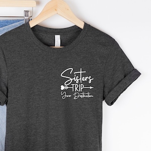 Sister Trip Minimalist Tshirt, Sisters Road Trip Pocket Shirt, Weekend Getaway Shirts, Girls Weekend Shirts, Best Friend Vacation Shirts