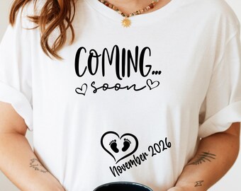 Pregnancy Announcement Shirt, Pregnancy Reveal, Baby Reveal Shirt, Baby Announcement Shirt, Mom to Be Gift Tee, Cute Pregnancy Mom T-shirt