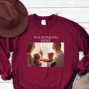 Custom Sweatshirt With Photo, Photo Sweatshirt, Custom Photo Sweatshirt, Picture Sweatshirt, Custom Sweatshirt, Custom Logo Sweatshirt image 2